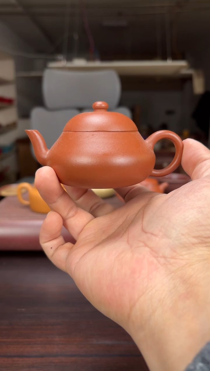 茶壶紫砂半手工老朱泥梨形