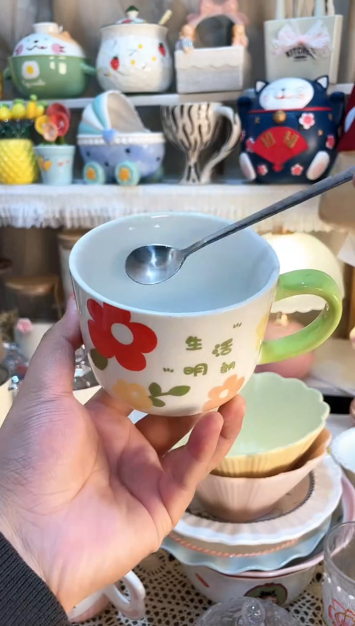 【闪购商品】瓷片早餐杯  质量好发货快放心拍