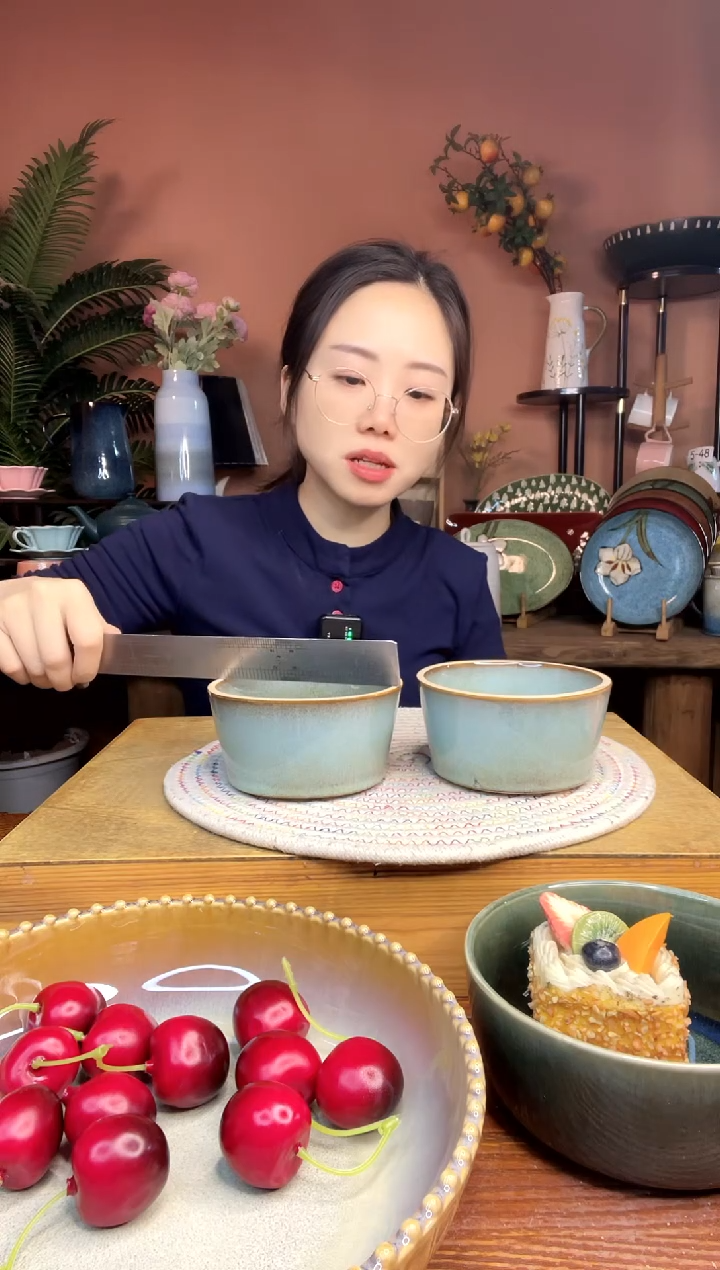 陶瓷4.8英寸绿色米饭碗 2件 微瑕疵