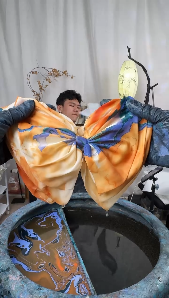 292 蓝紫橘 三层蝴蝶抓夹