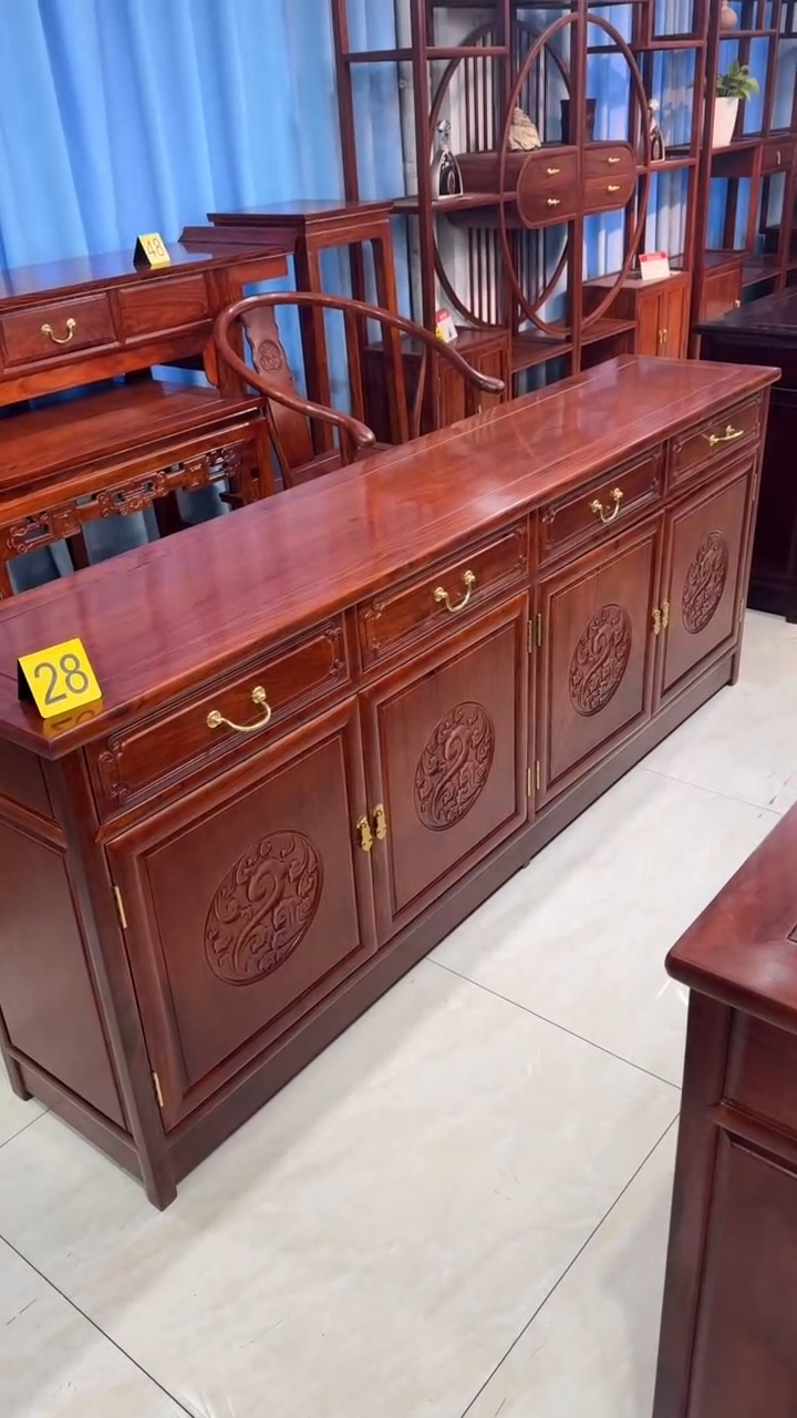 【闪购商品】花梨木类柜类家具198*40*80刺猬紫檀餐边柜