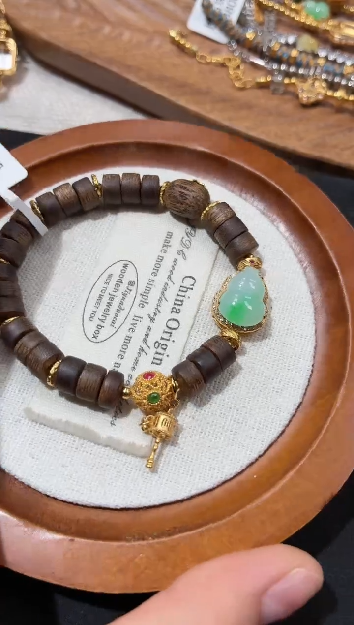 银S925镶嵌手串翡翠手串