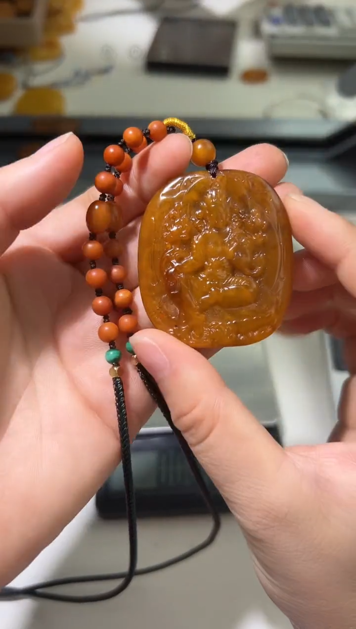 裸石琥珀未镶嵌琥珀蜜蜡吊坠