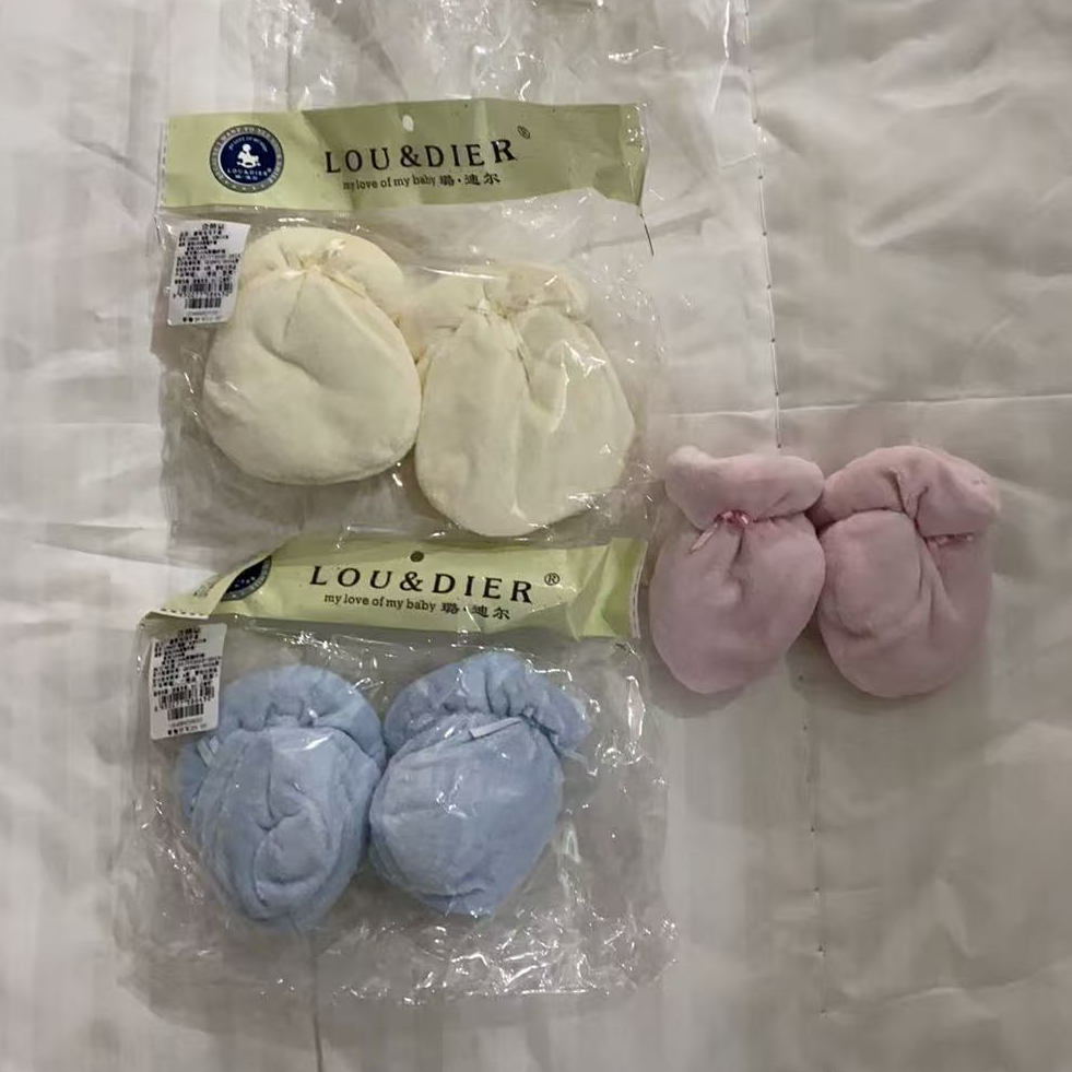 新生儿棉手套/发10双