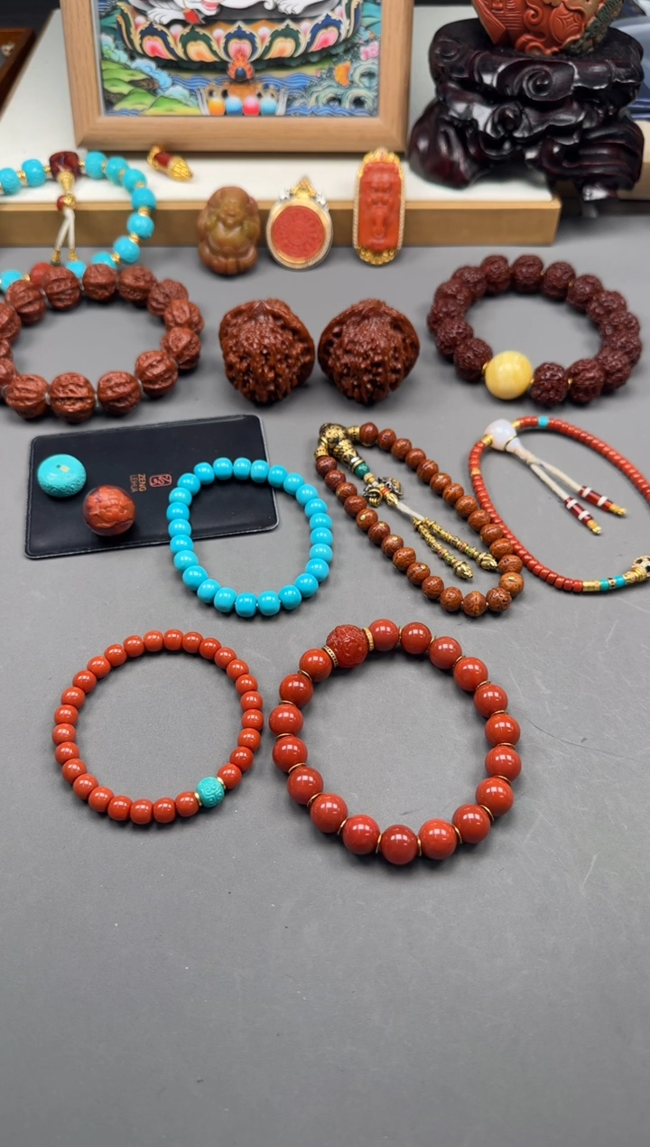 【闪购商品】南红玛瑙配饰配饰18K金镶嵌配饰配饰