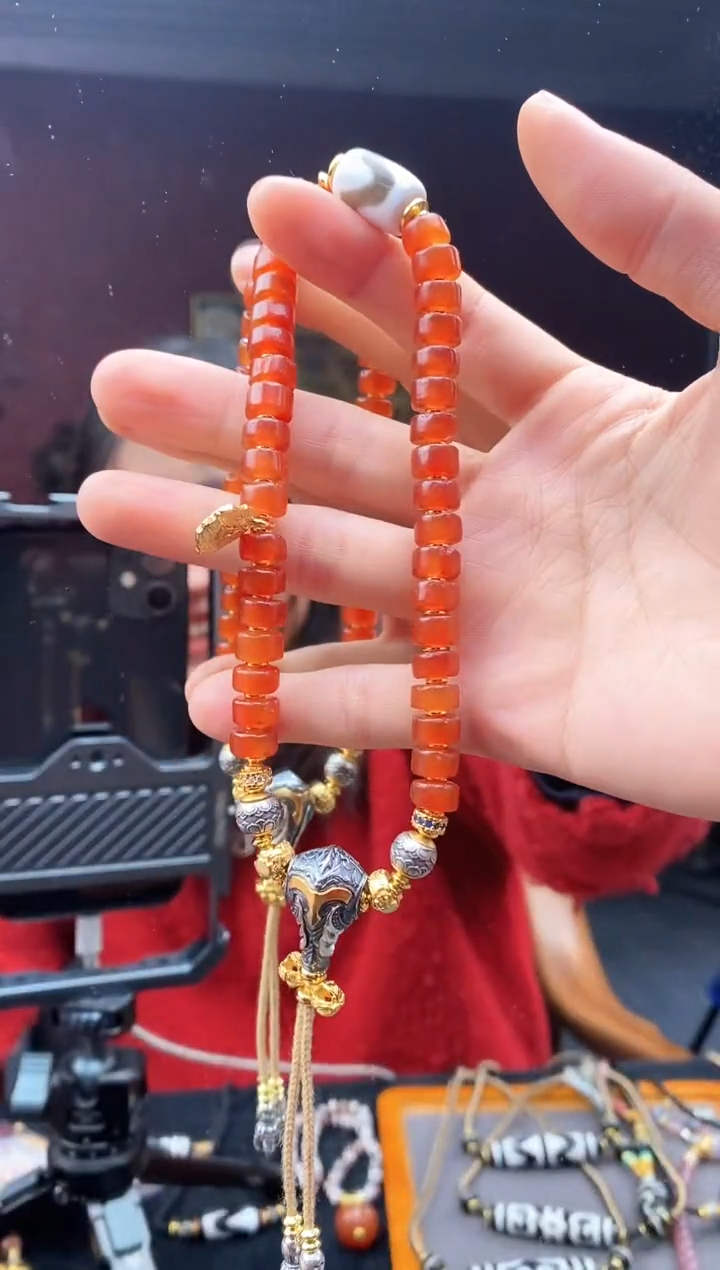 【闪购商品】玛瑙/玉髓72银S925镀金镶嵌0226-