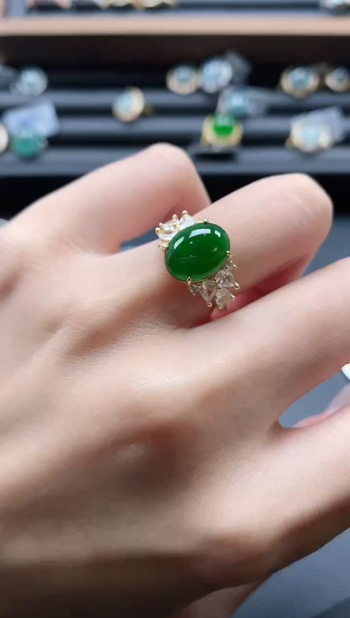 【闪购商品】翡翠戒指银S925镶嵌51511