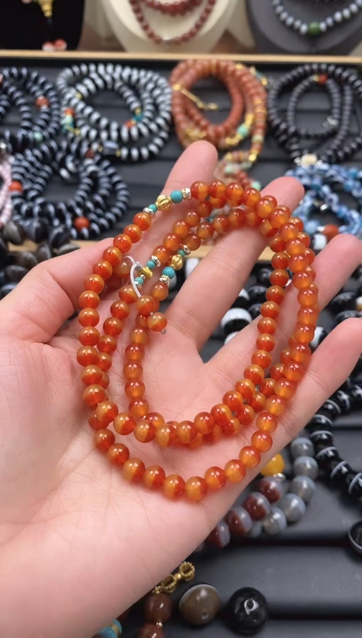 【闪购商品】玛瑙/玉髓108粒未镶嵌108粒