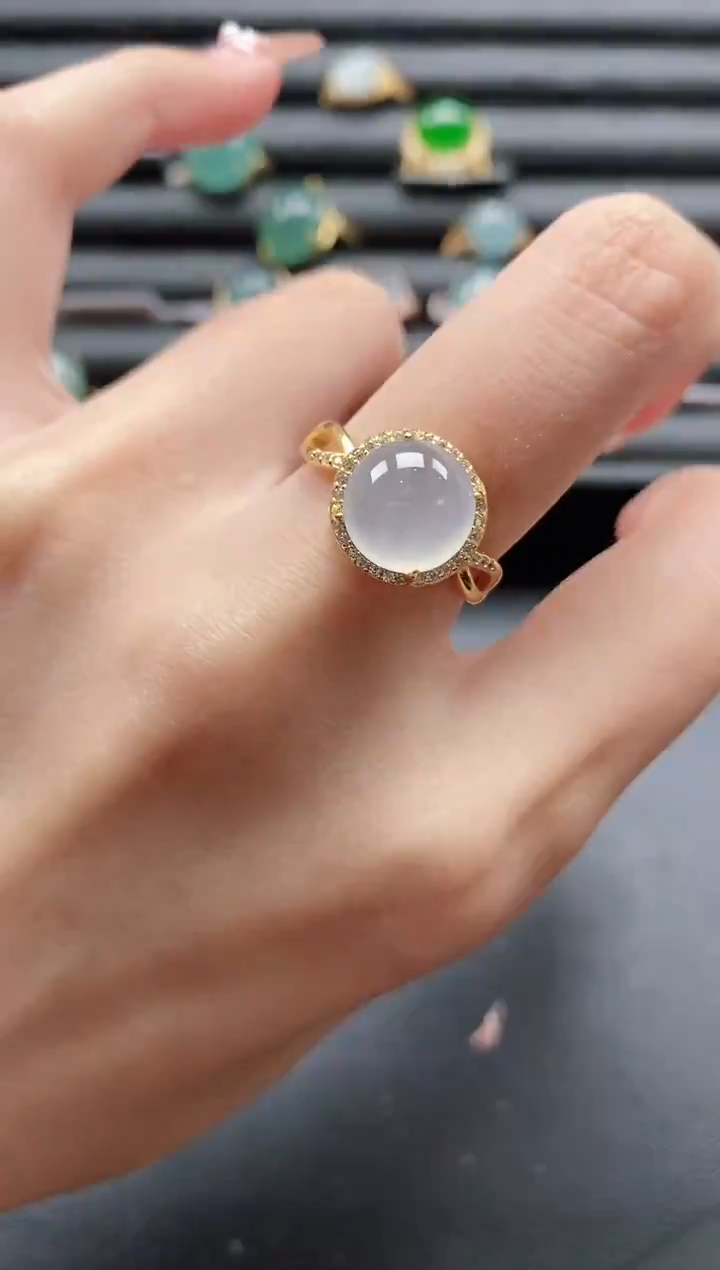 【闪购商品】翡翠戒指银S925镶嵌51151