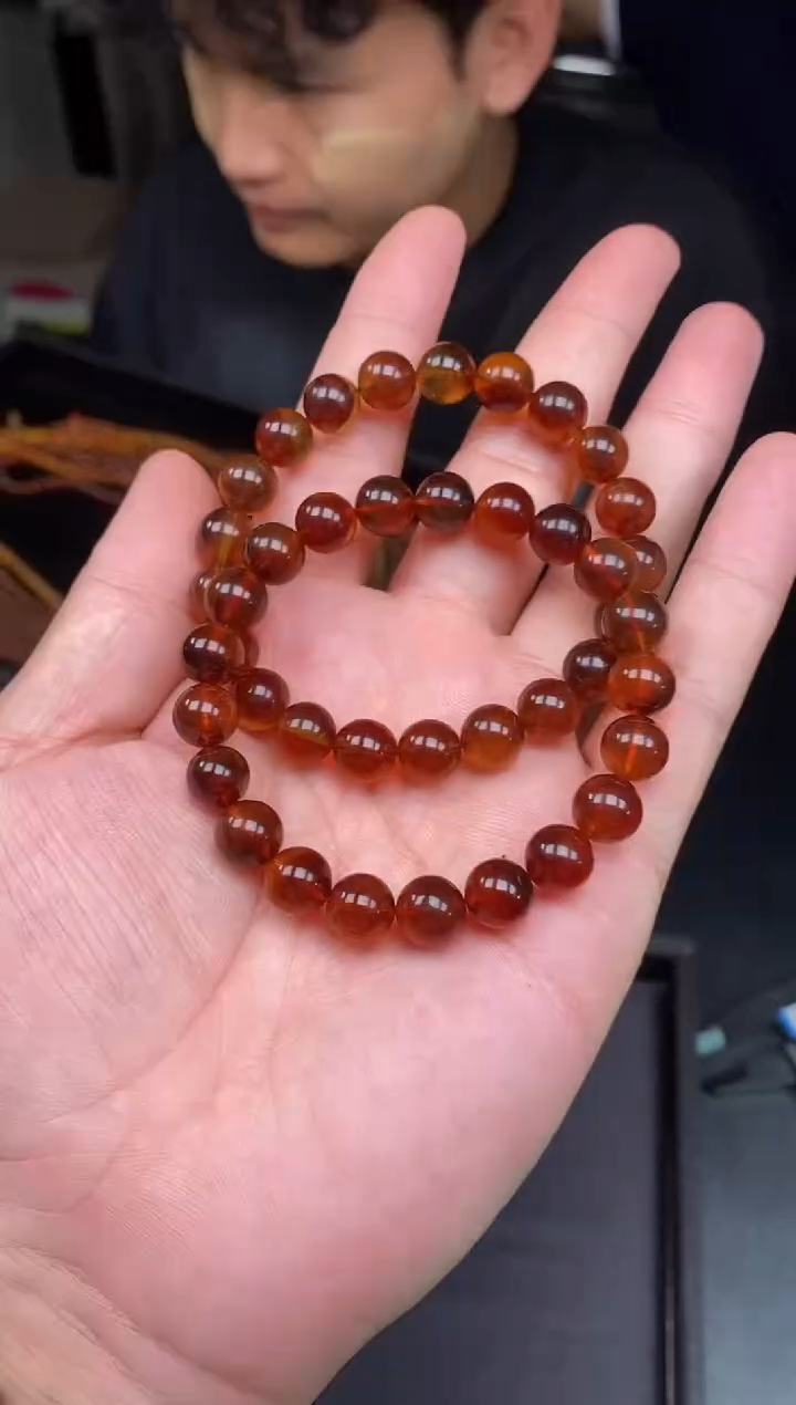 未镶嵌琥珀手串卡9+ 紫罗蓝手串多样性发其一