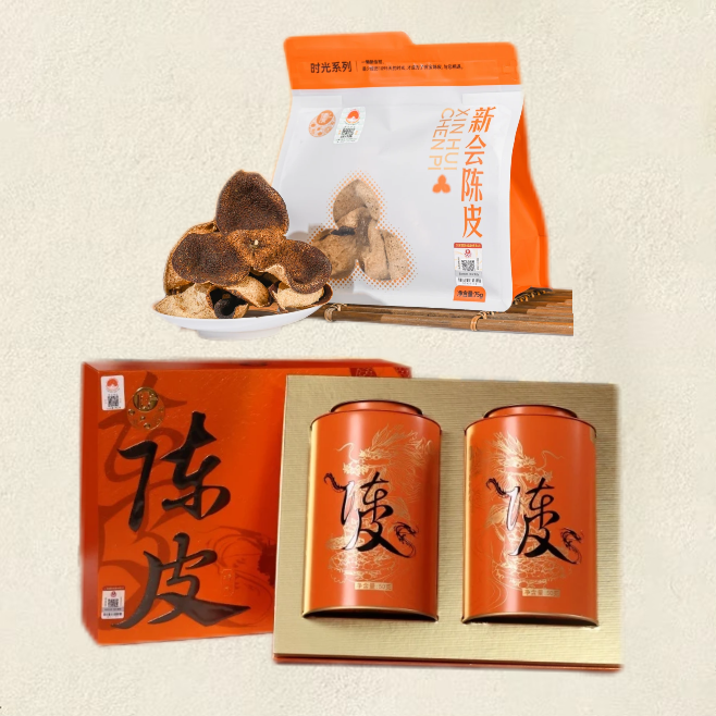 侨宝陈皮龙舟印象典藏礼盒+时光系列典藏袋装口粮皮