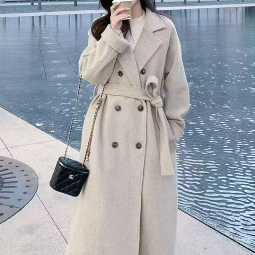 （单面呢夹棉）2025秋冬款高级感加厚夹棉毛呢大衣