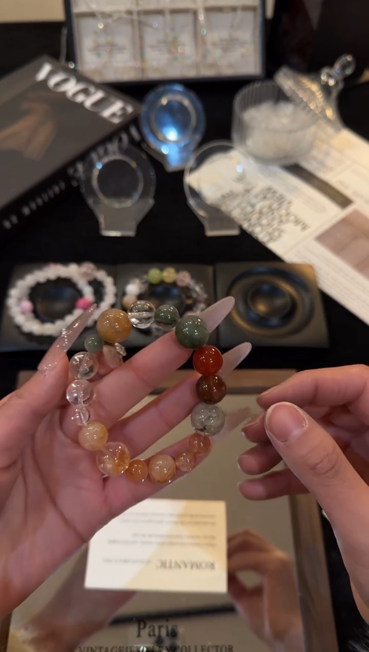 未镶嵌手链水晶多宝x3432