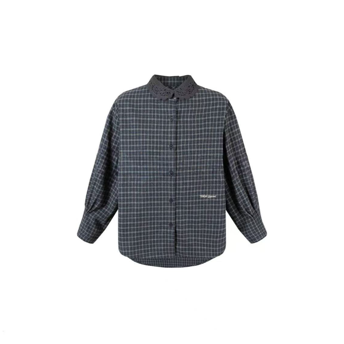 【格韵】冬季新款休闲蕾丝花边领衬衫