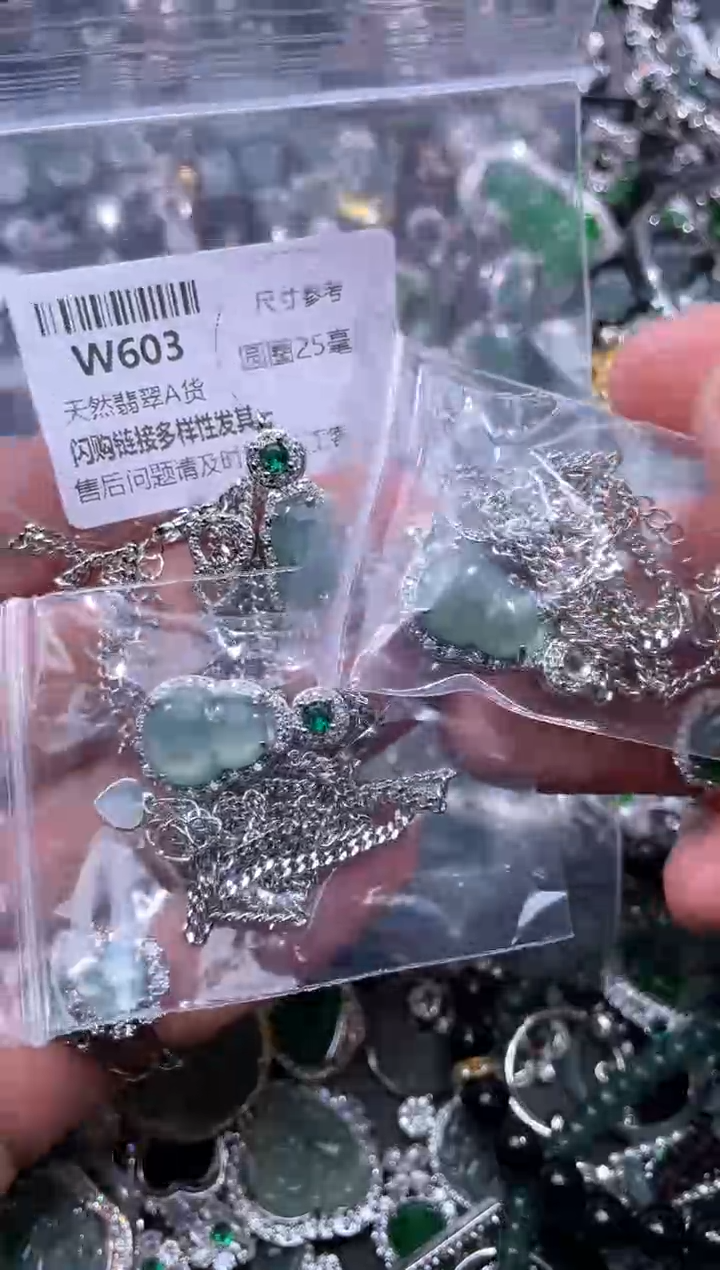 【闪购商品】翡翠颈饰未镶嵌W603项链 多样性发其一