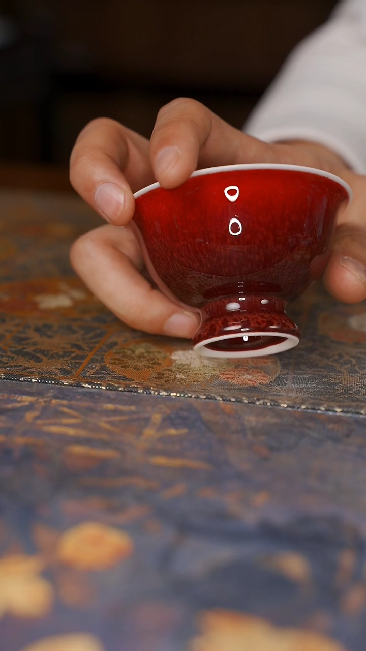 【闪购商品】杯筠悦优品郎红高足压手杯