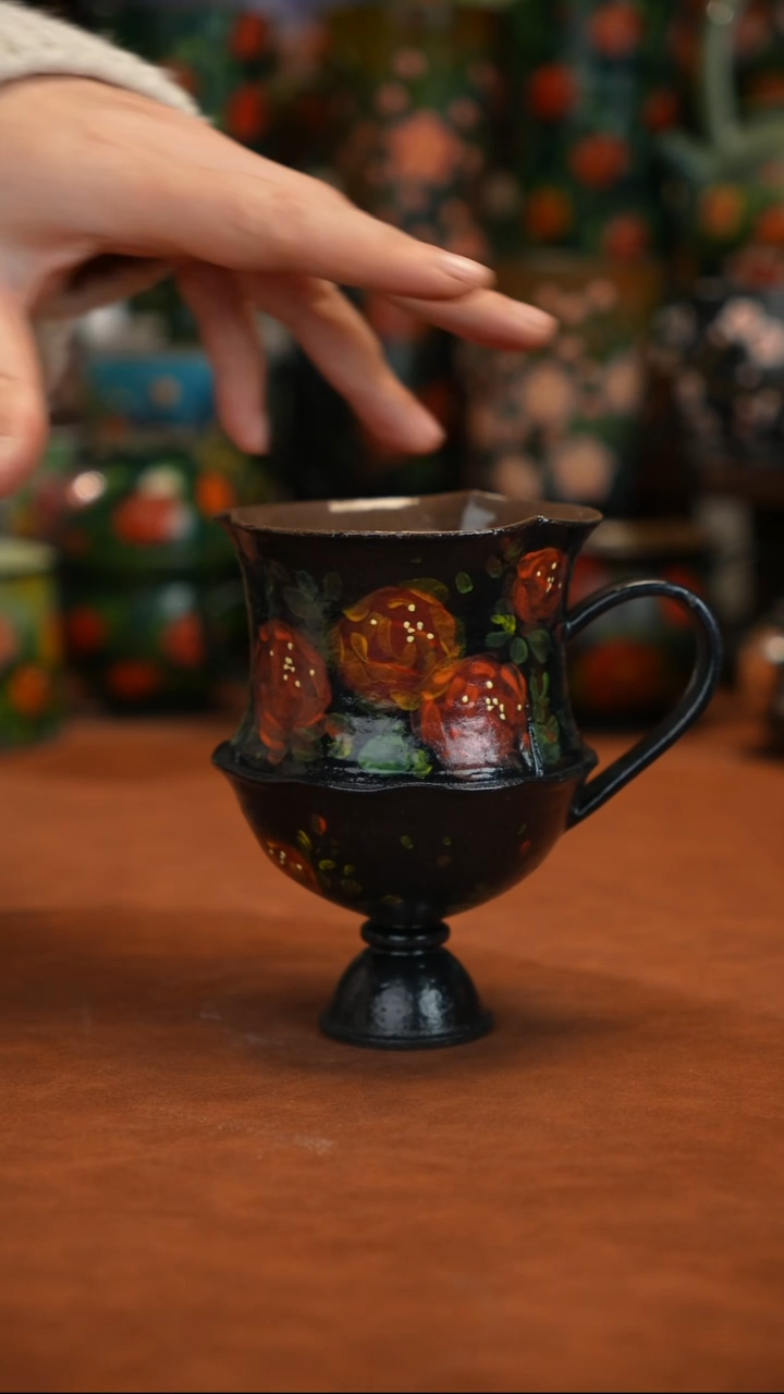 油画  釉下彩   杯子