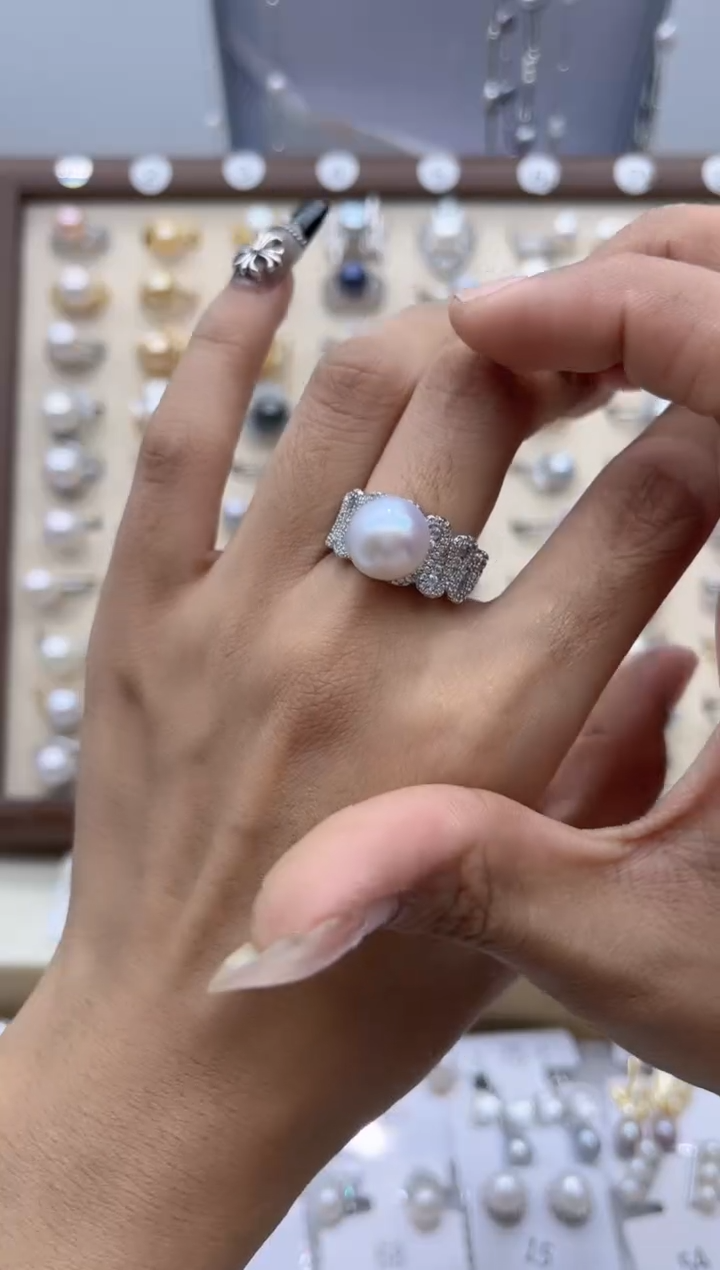 【闪购商品】淡水珍珠戒指合金100