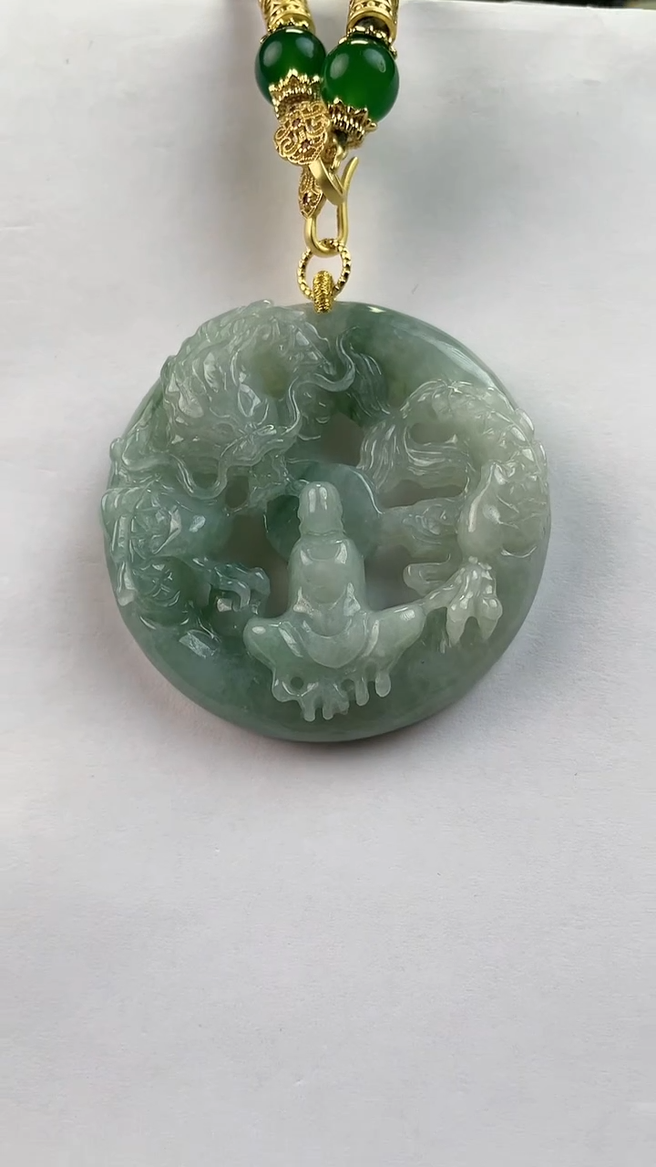 【闪购商品】翡翠颈饰未镶嵌2402(赠链)部分宝贝微瑕主播介绍为准