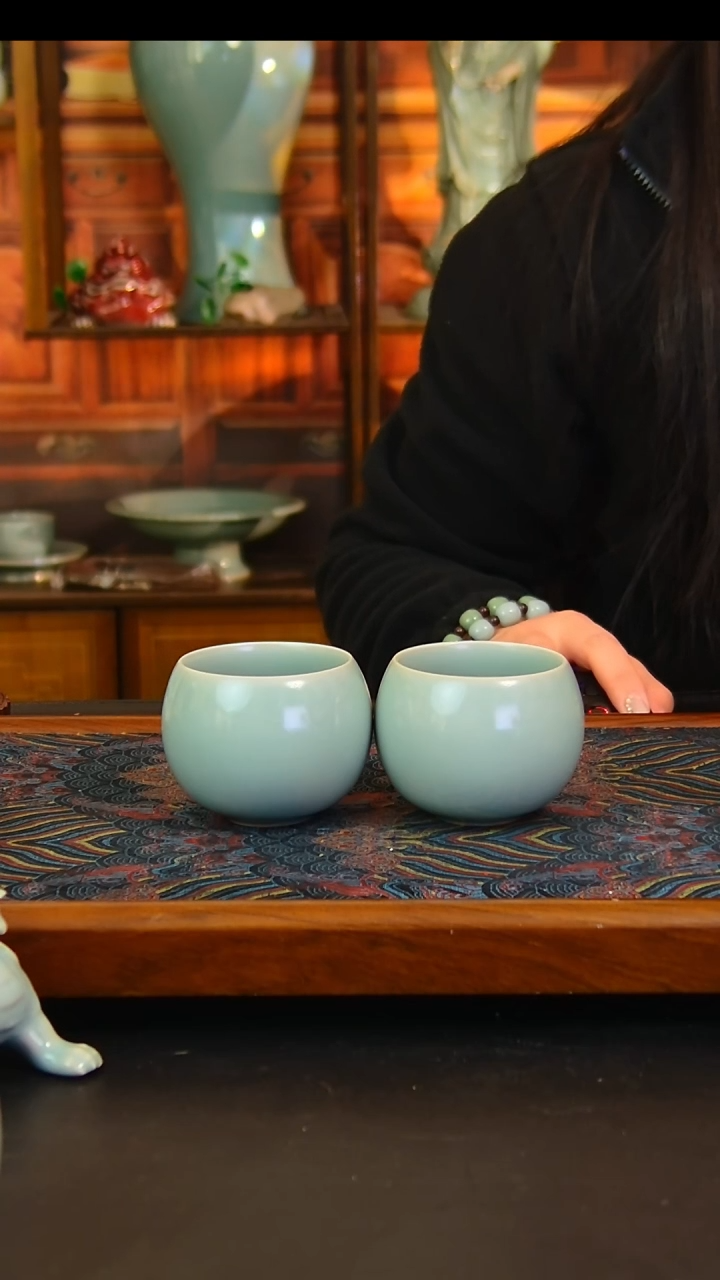 瓷片原矿汝瓷福利单杯，不完美