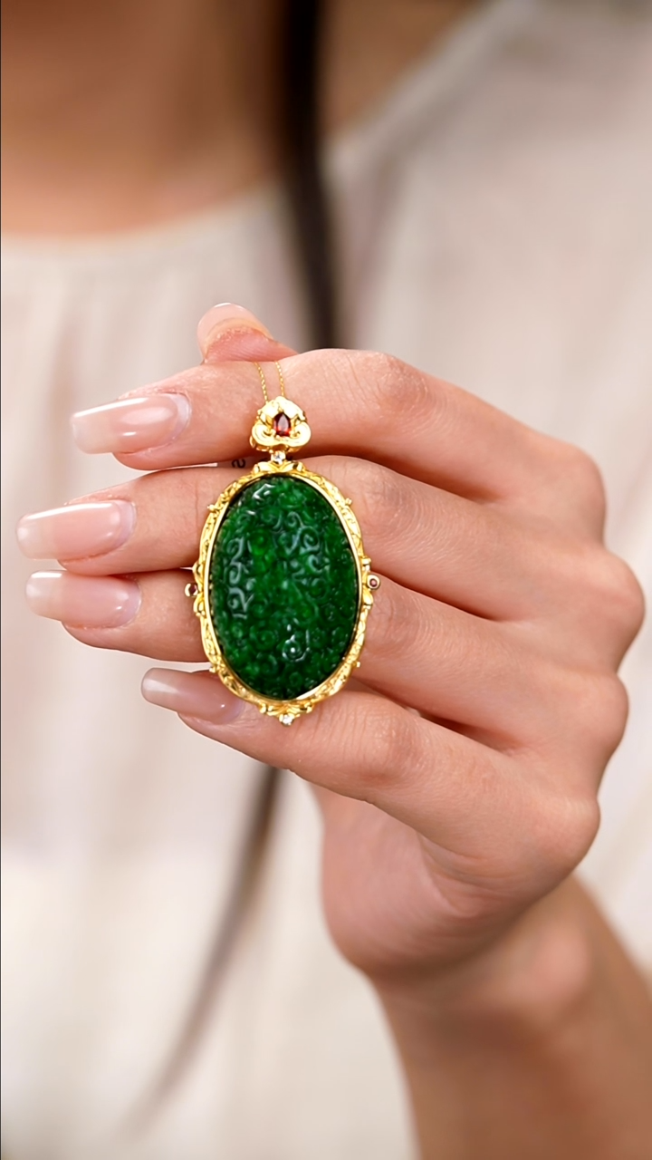 吊坠(赠链)未镶嵌翡翠吊坠25