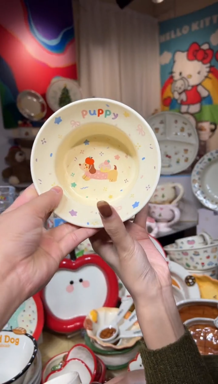 瓷可爱餐具发图片款