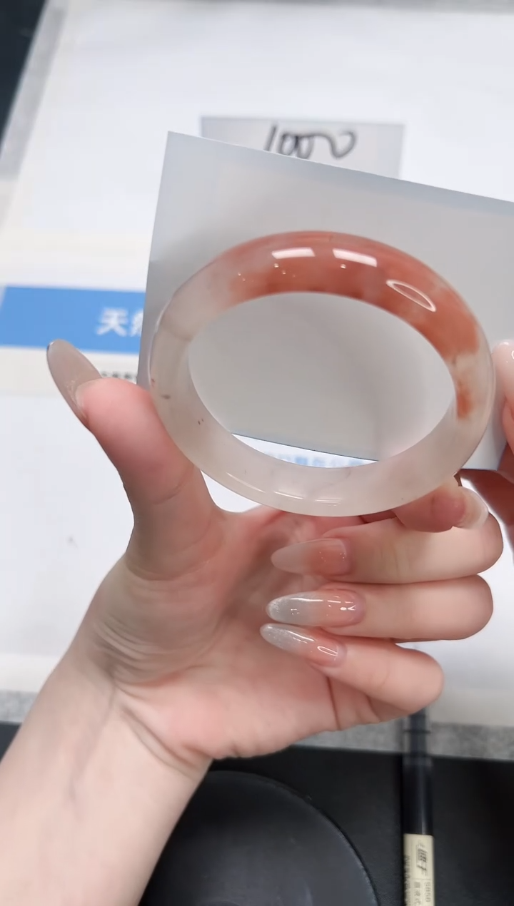 【闪购商品】石英质玉手镯未镶嵌141/桃花54.8