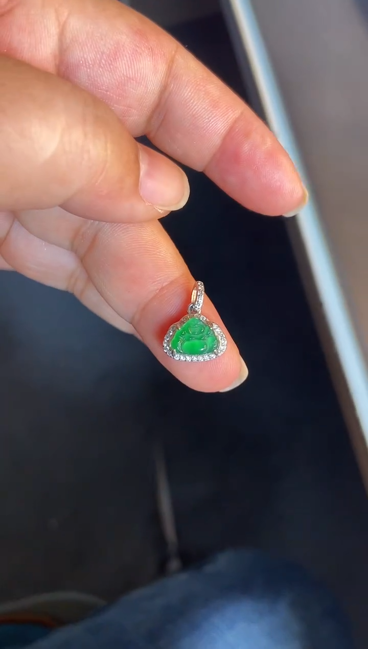 吊坠(不含链)银S925镶嵌翡翠1