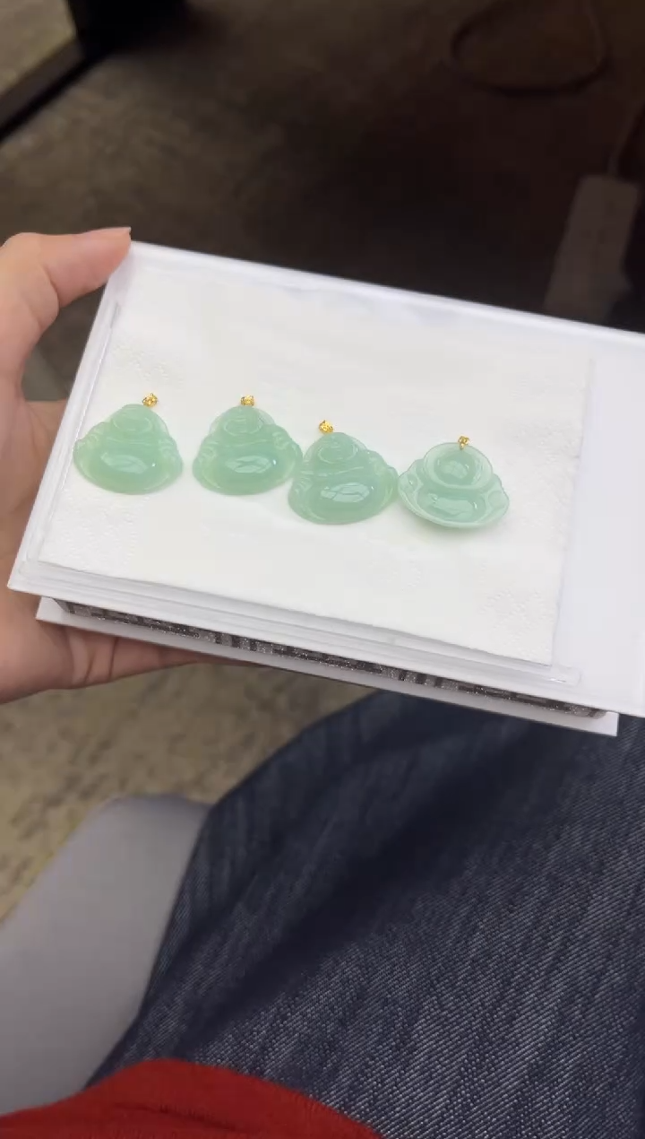 【闪购商品】翡翠挂件18K金镶嵌V41多样性发一件/配绳子