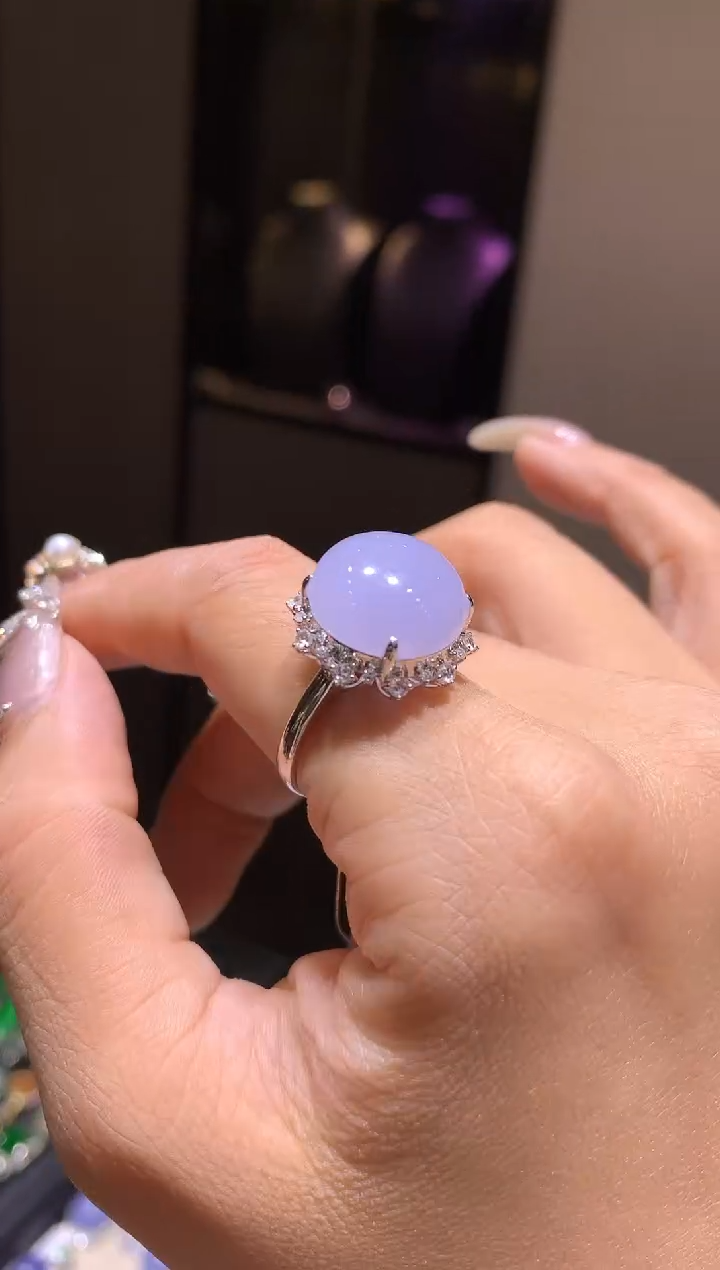 【闪购商品】翡翠吊坠(不含链)18K金镶嵌戒指