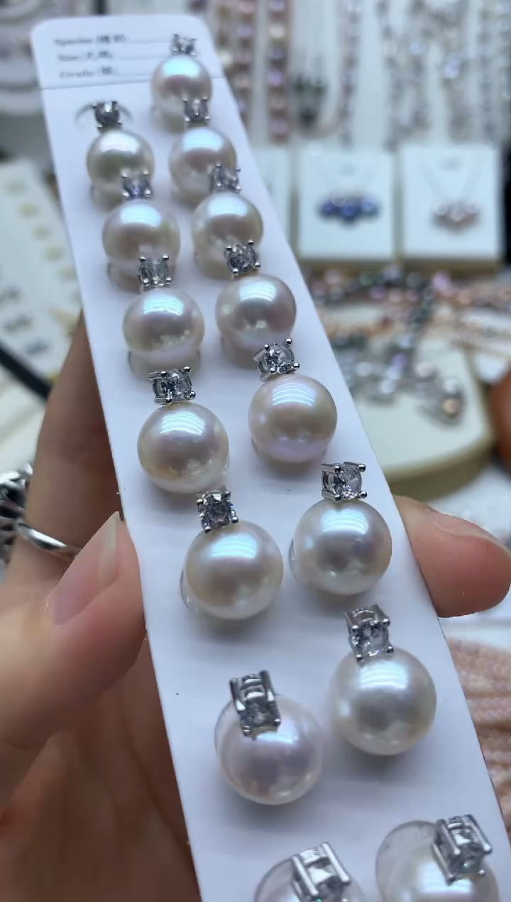 淡水珍珠银S925镶嵌吊坠(不含链)多样性发其一非无暇