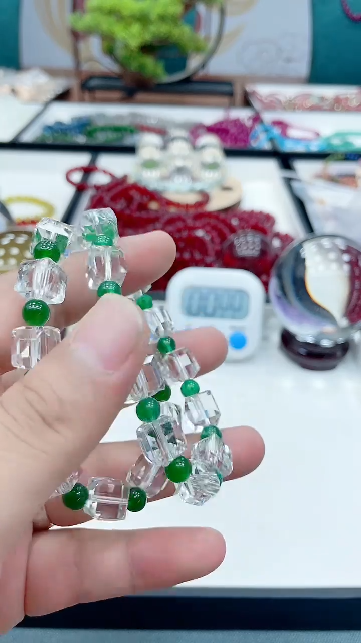 水晶手链未镶嵌白水方糖