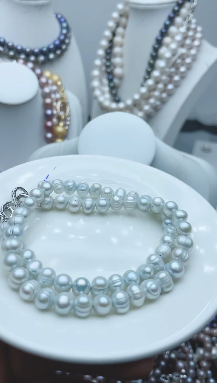 【闪购商品】淡水珍珠颈饰钛钢1