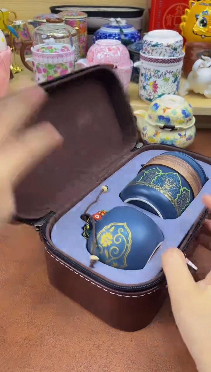 陶陶瓷茶具摆件旅行套组