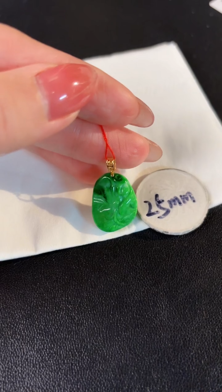 【闪购商品】翡翠颈饰18K金镶嵌 缅料A货/支持复检/一件