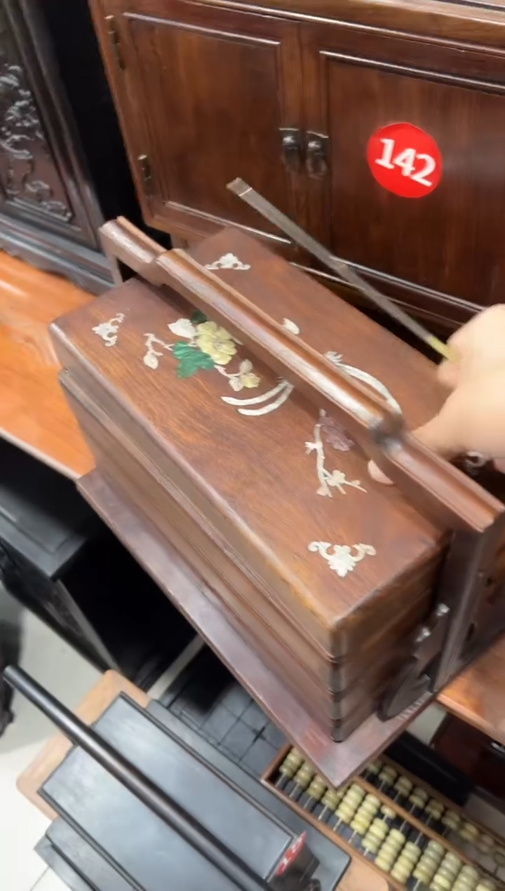 花梨木螺钿提盒1