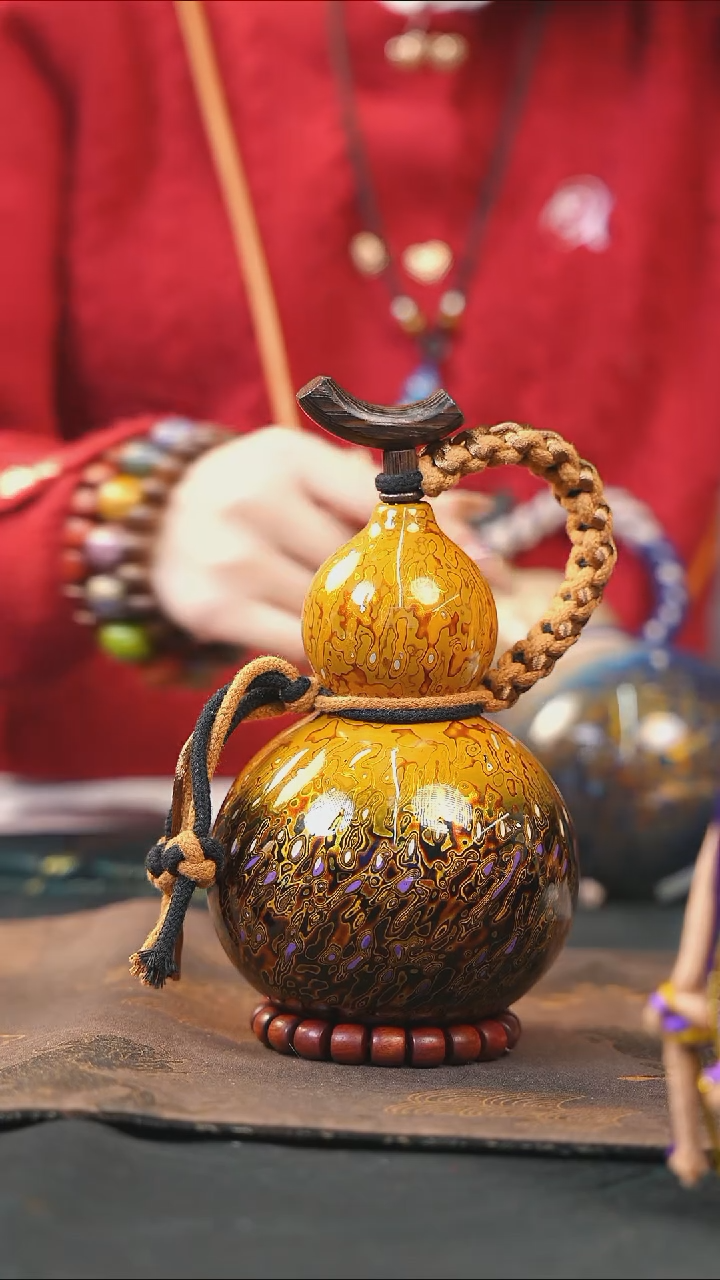 【闪购商品】WD209漆艺酒葫芦不包手串及旋转底座