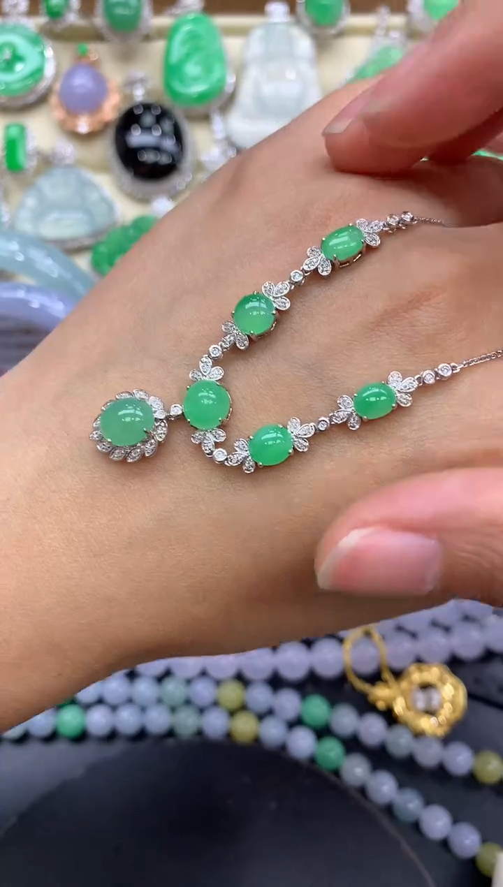 【闪购商品】翡翠颈饰18K金镶嵌335-中国好珍宝