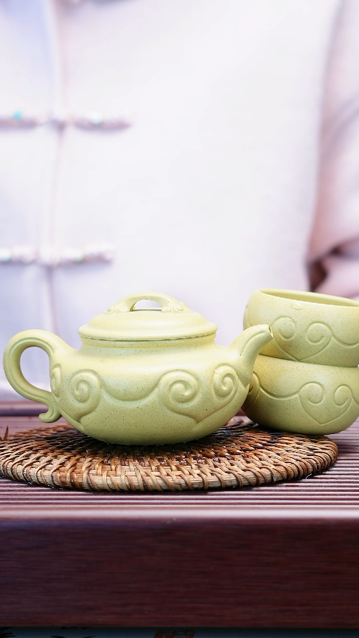 茶壶紫砂黄金段 仿古如意套组 200cc