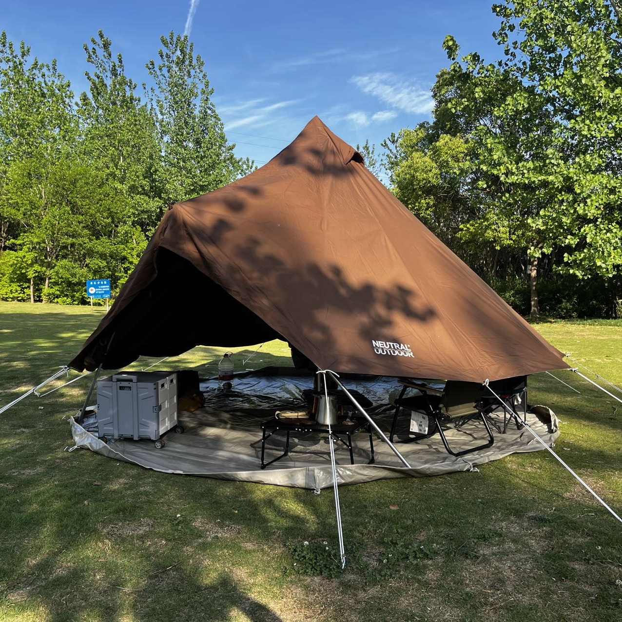 日本neutral outdoor棉布帐篷庇护所蒙古包TC帐篷3M