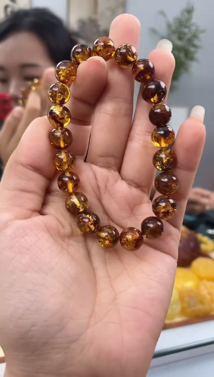 【闪购商品】琥珀裸石未镶嵌天然琥珀蜜蜡手串