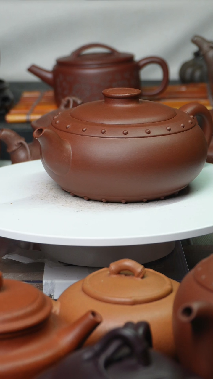 茶壶紫砂安**素腾兴紫砂鼓壶