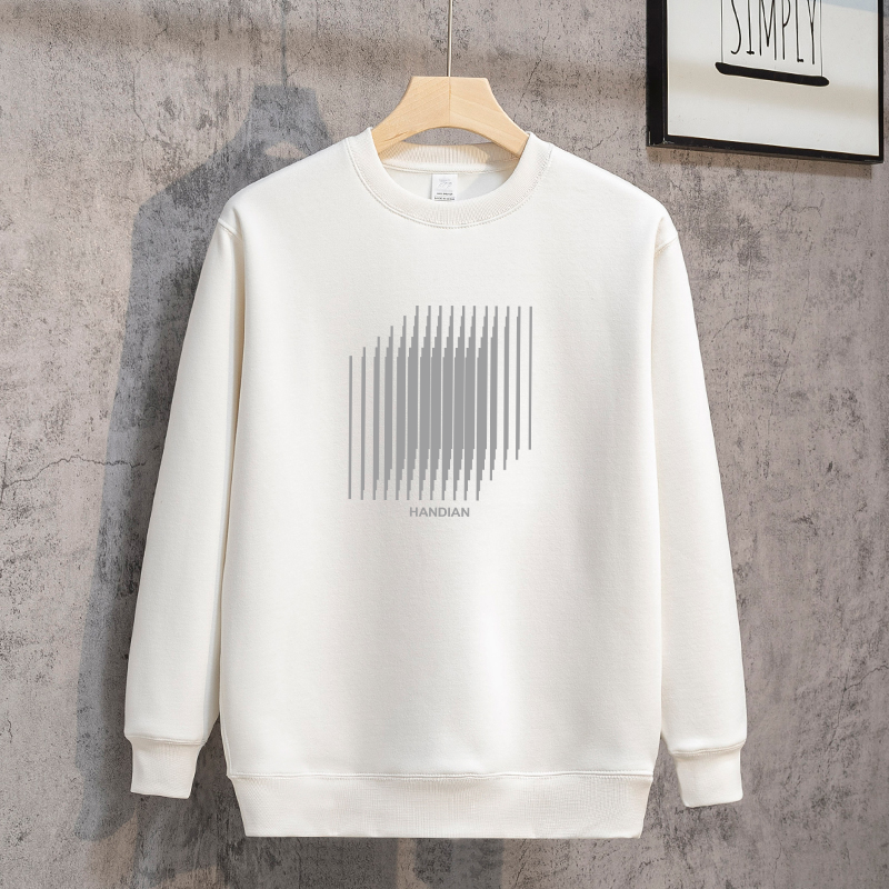 加绒卫衣男士冬季潮流百搭宽松套头圆领上衣时尚休闲加厚长袖卫衣