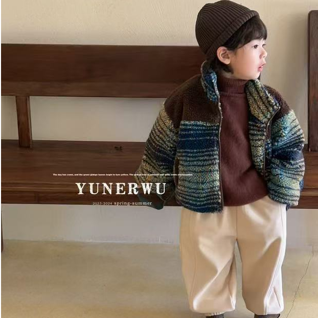 105冬季夹棉儿童毛毛外套