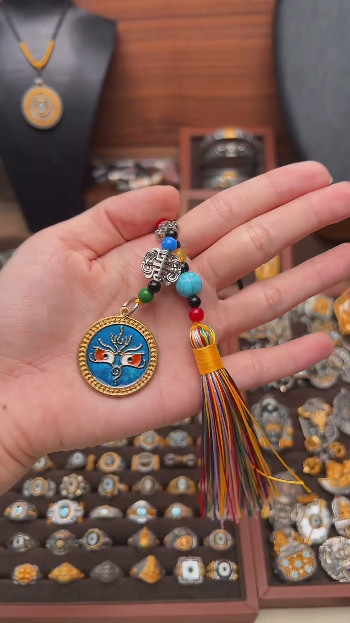 藏式黑财神车挂1