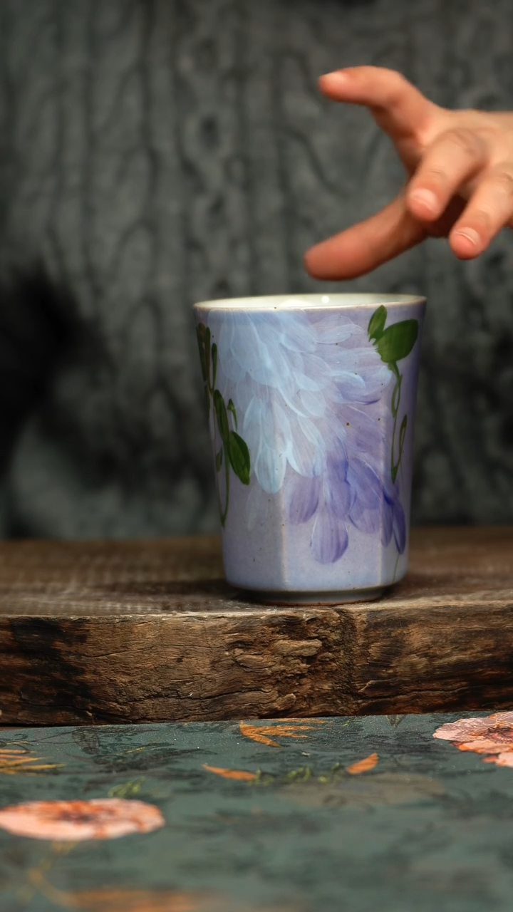 【闪购商品】杯釉下彩手工手绘同款陶器