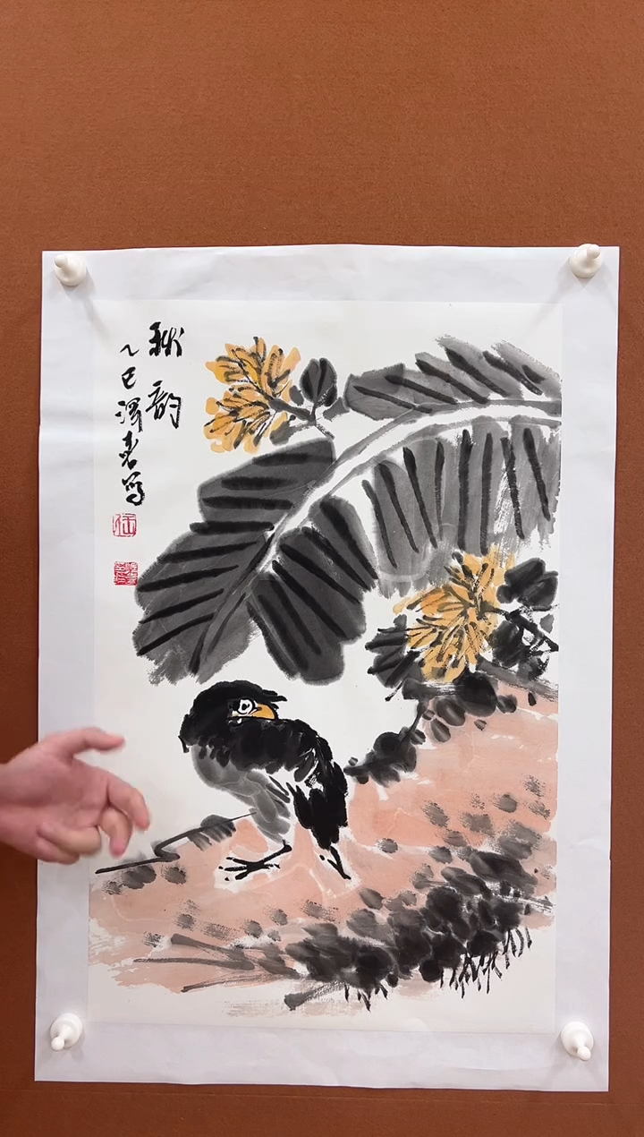 国画王泽喜2.7平尺花鸟