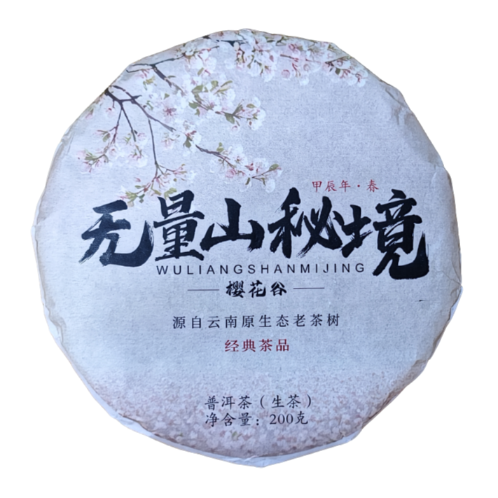 粉丝专享 2024年 无量山樱花谷生茶饼200g G773 JD158