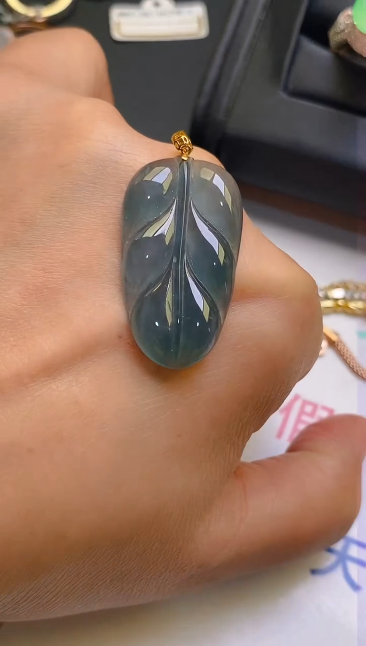 【闪购商品】翡翠耳饰18K金镶嵌天然A货翡翠1