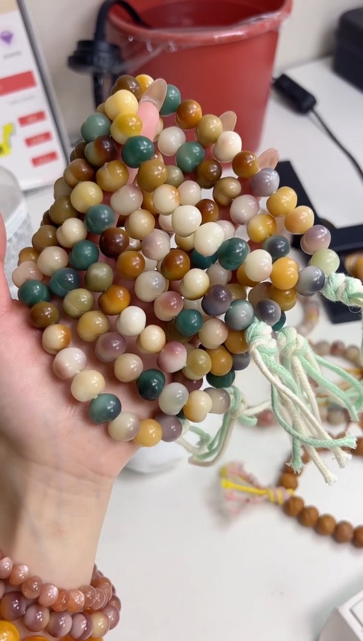 手串菩提根/象牙果沐b84紫美人玉化屁桃10*12mm手持